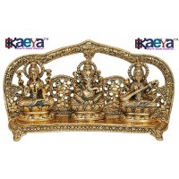 OkaeYa Laxmi Ganesh Sarswati God Idol With Beautiful Velvet Box